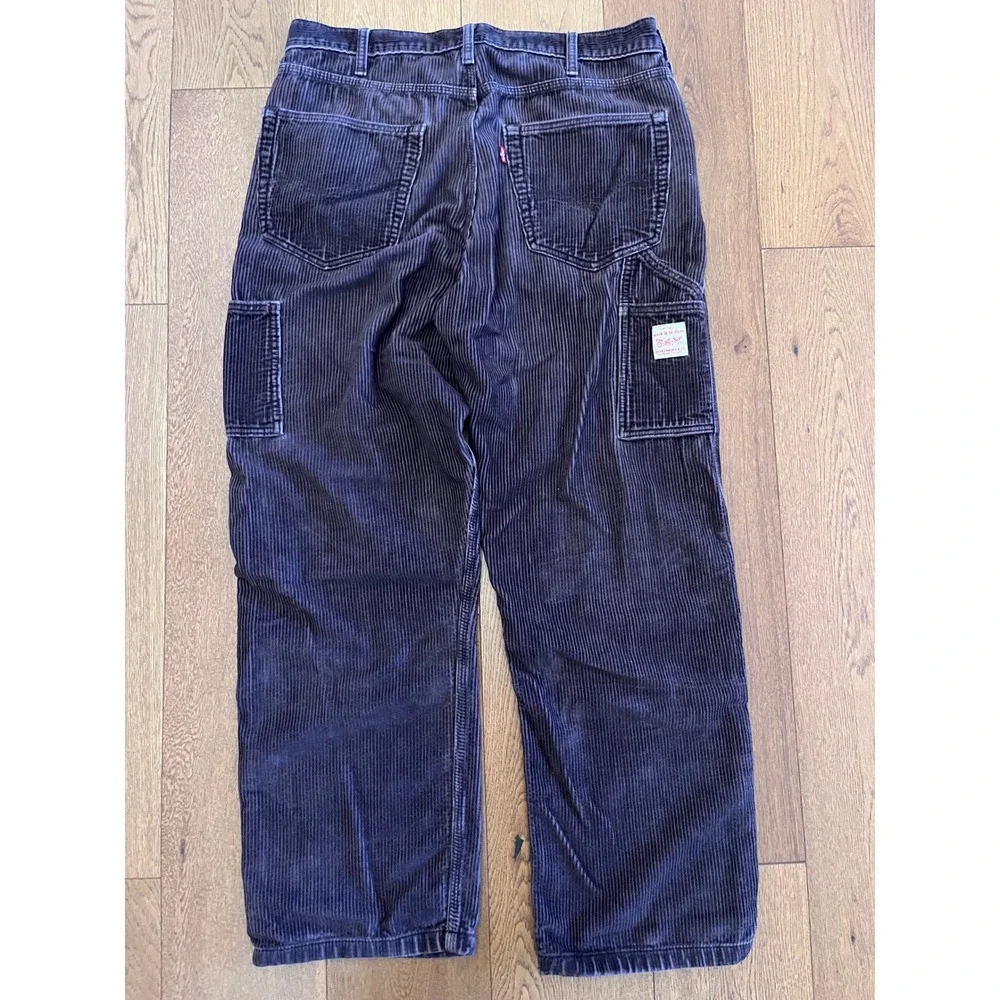 Levi's Workwear fit Corduroy Pants size 32/30 Purple-ish Cargo Carpenter